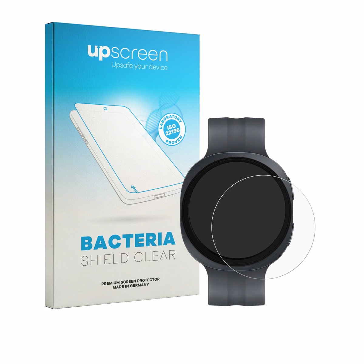 upscreen - Screenprotector voor Samsung Galaxy Watch 9 (44 mm) - Folie Beschermfolie transparant antibacterieel