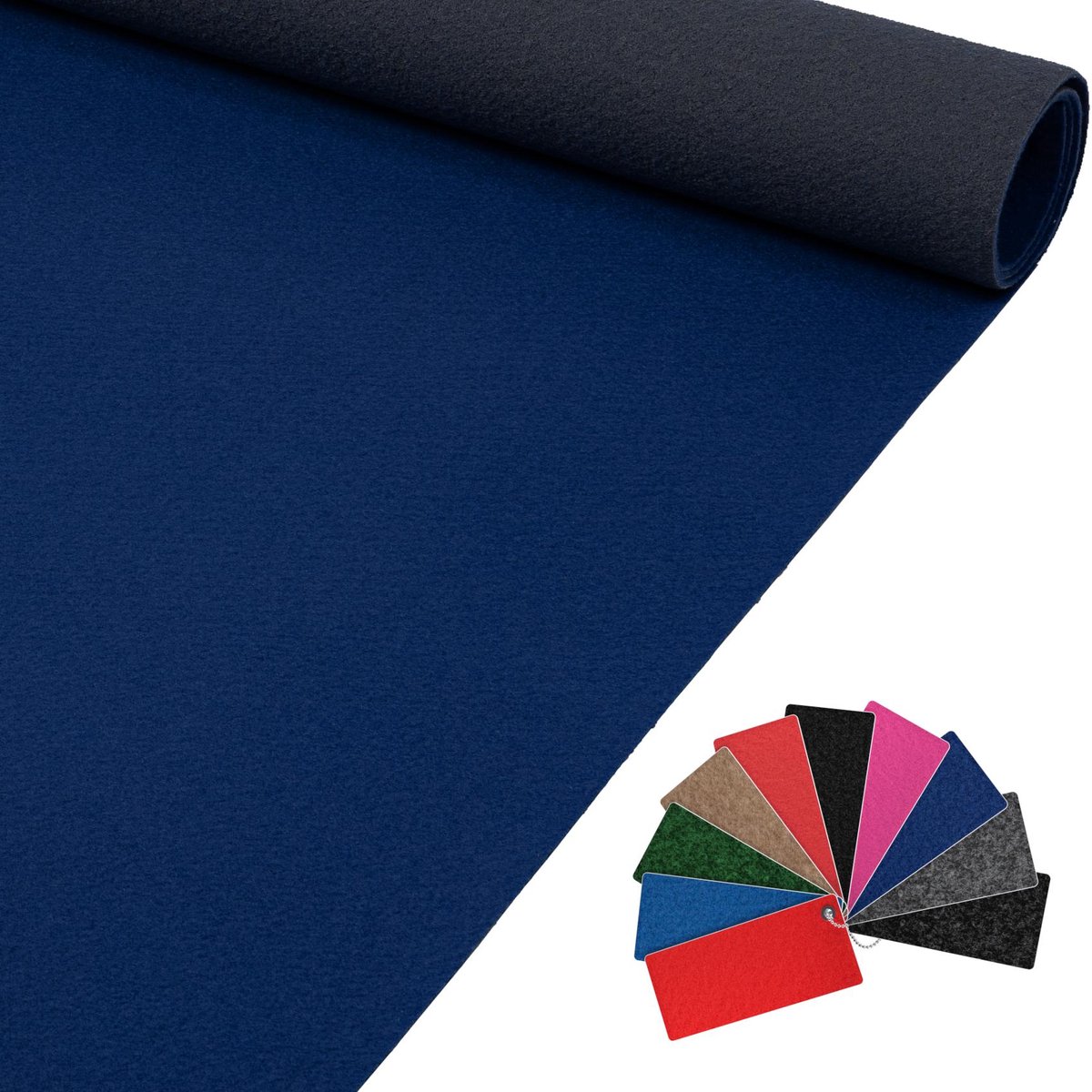 ANRO Eventtapijt op Rol 60 cm x 25 m Blauw – Beurstapijt Messeloper Loper Op Maat Weerbest