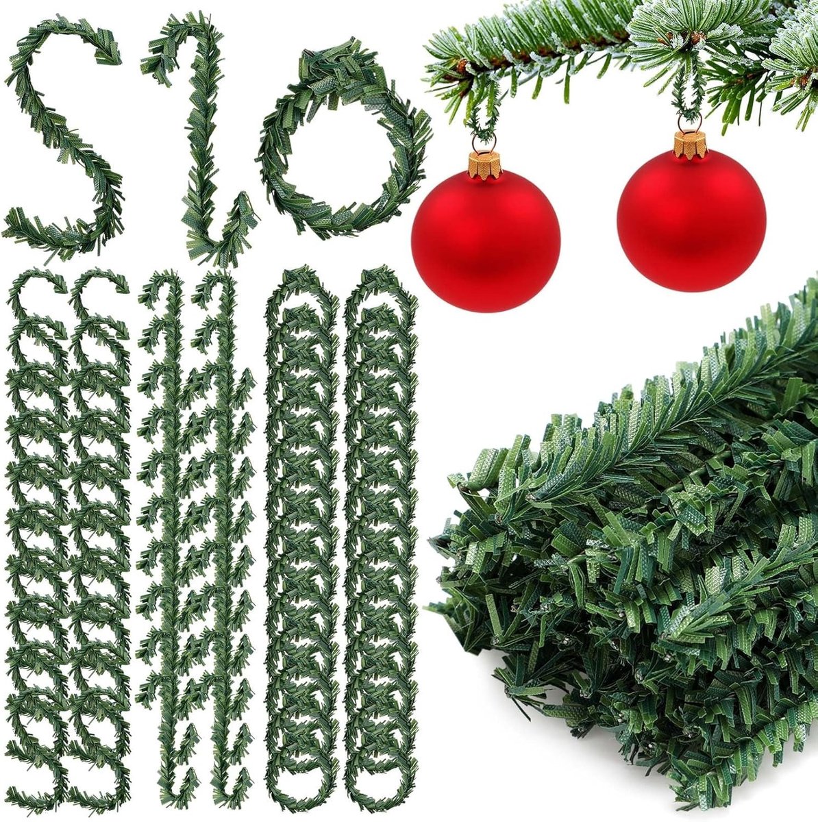 50 Stuks Kerstballen Haakjes voor Kerstboomdecoratie, Wreaths en Hangers voor Feestdagen