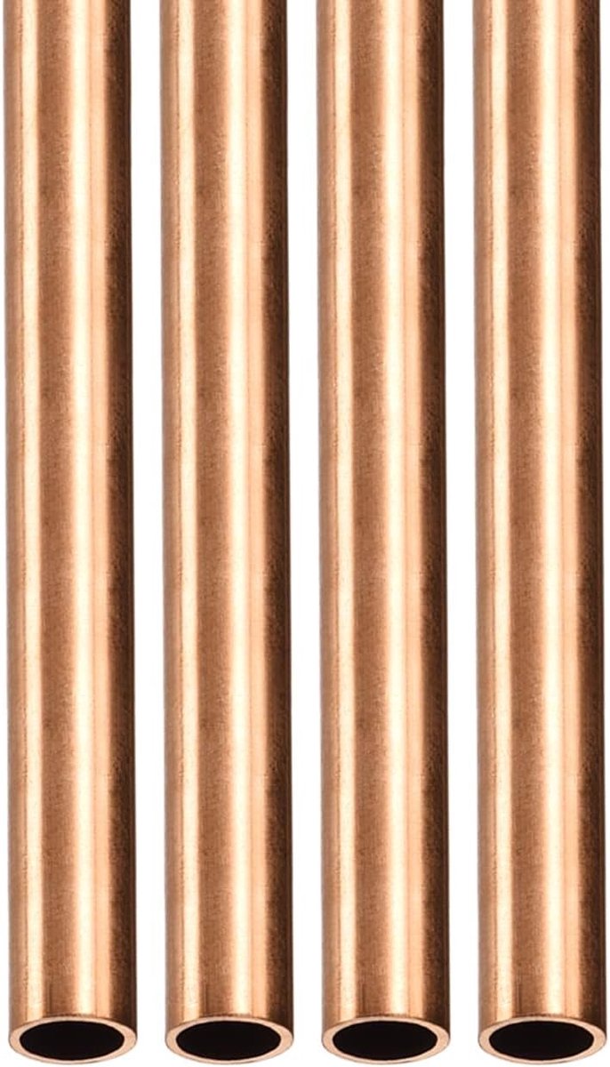 5.5mm x 0.5mm x 300mm Koperbuis - 4 Pakketten - Geschikt voor Machinebouw, Doe-Het-Zelf Projecten en Decoratieve Frames - Ronde Metalen Buizen