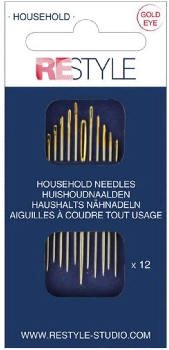 ReStyle 015.10390 Huishoudnaalden, 12 stuks assorti