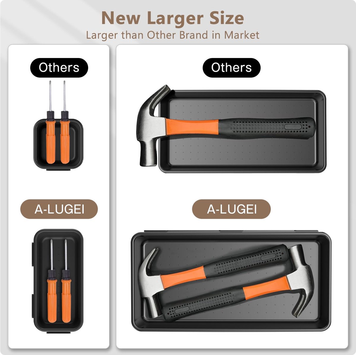 SnelShoppen - A-LUGEI Gereedschapslade Organizer 69 Stuks - Sortierdoos Werkplaats, Keuken, Badkamer, Garage - 5 Maten, Perfecte Opberging & Orde Syst