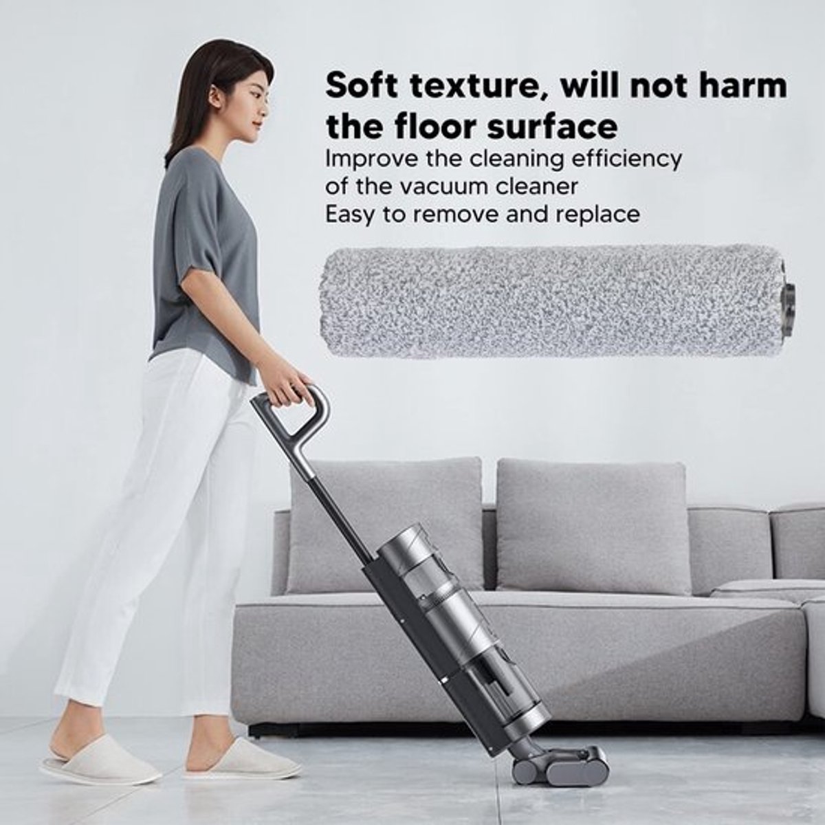 Hoofdborstel Vervanging - Stofzuiger Borstel Universeel - Borstelroller - Soft Hair Borstel - Eenvoudig te installeren - Vermindert stof en pollen - Stofzuigerborstel