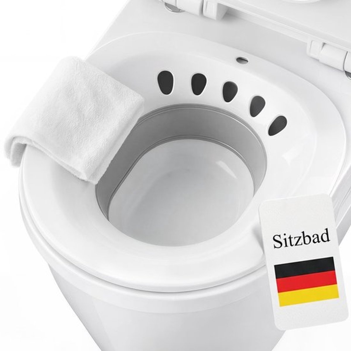 Zitbad Opvouwbaar - Zitbad voor Volwassenen - Zitbad voor Aambeien - Zitbad voor Postpartale Zorg - Antislip - Lichtgewicht en Compact - Zitbadje