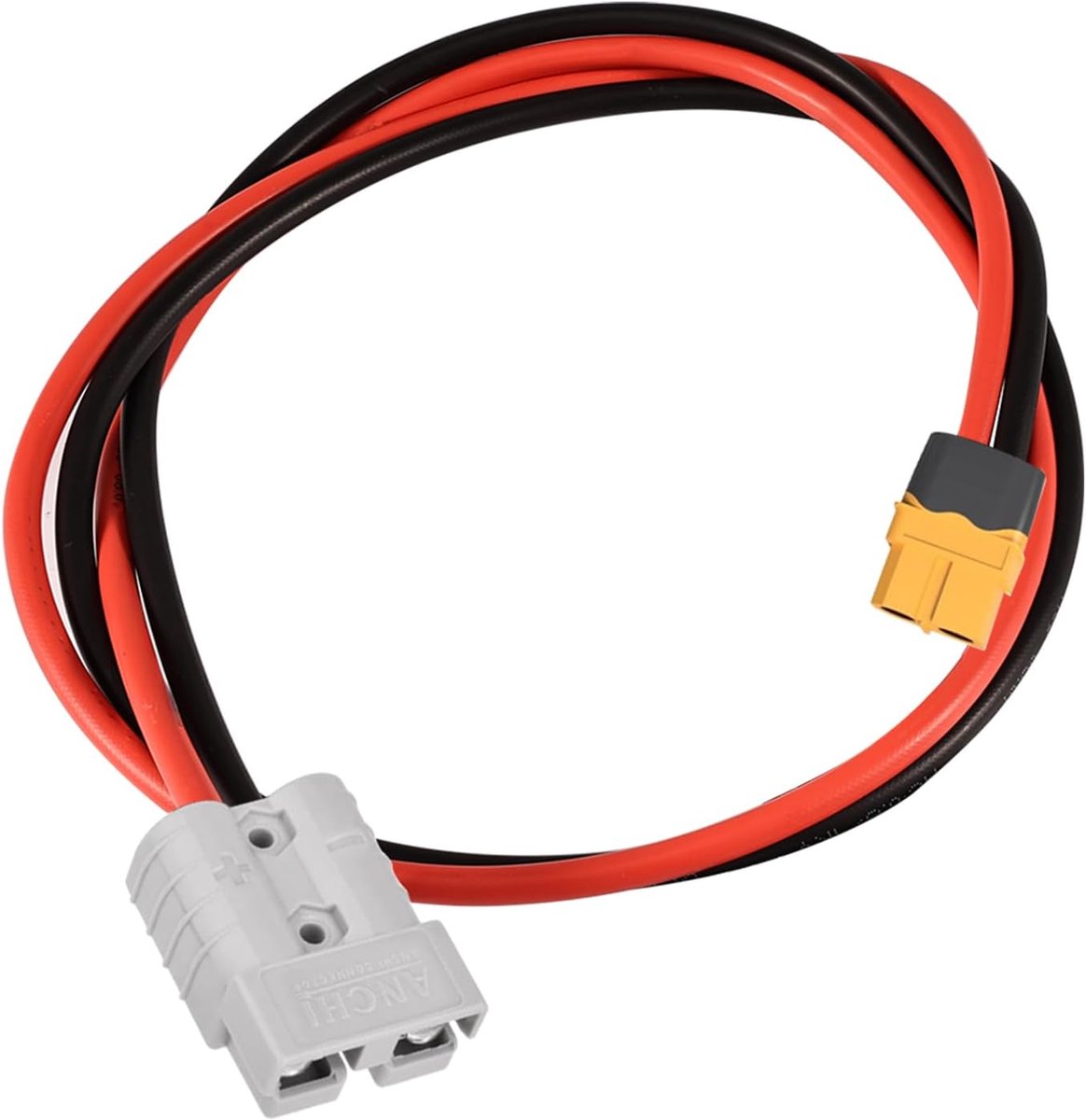SnelShoppen - XT60 Plug naar 50A 10 AWG Accu Snelle Aansluitplug, Anderson Plug naar XT60 Zonne-kabel, 60cm Zonne-Extension Kabel voor Accu-verbinding