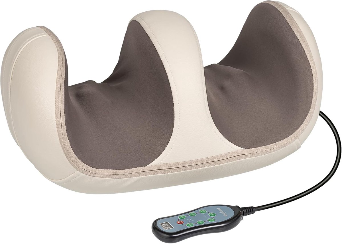 SnelShoppen - Shiatsu Voetmassageapparaat met 20 Massagekoppen, 4 Massagestanden, Verwarmingsfunctie en Afstandsbediening - RBA-6006 voor Ontspanning