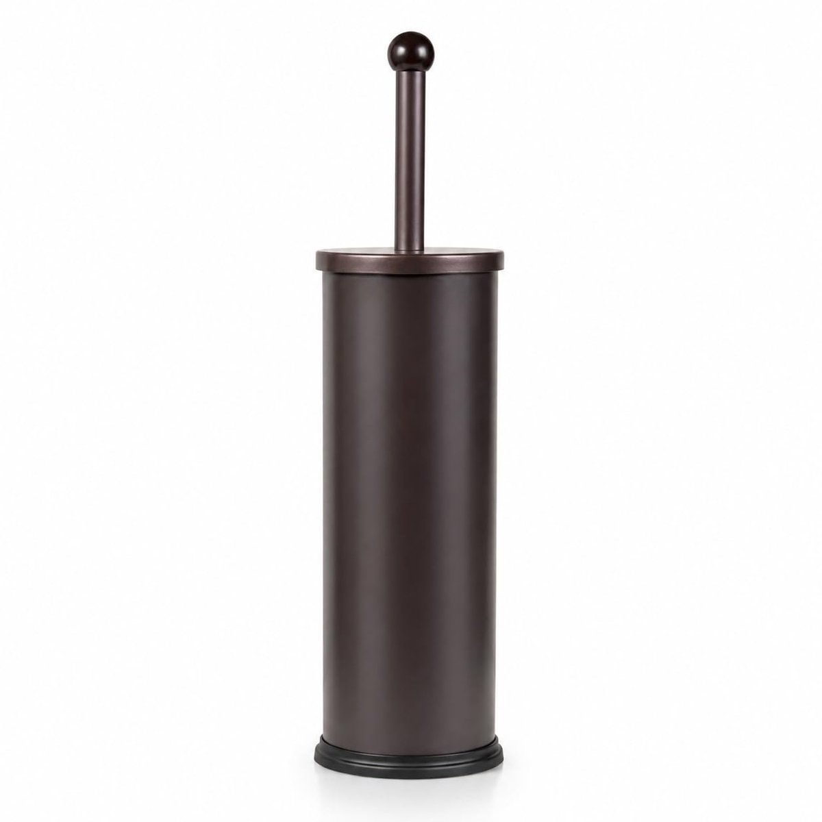 SnelShoppen - Roestbestendige bronzen toiletborstelhouder met deksel, ideale badkameraccessoires, toiletborstel set voor studenten en huisverwarming,