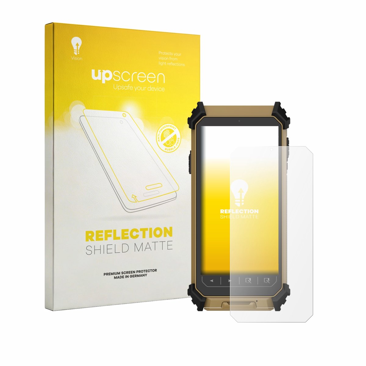upscreen - Screenprotector voor DT Research DT361DM (Portret-Modus) - Folie Beschermfolie anti glare matte