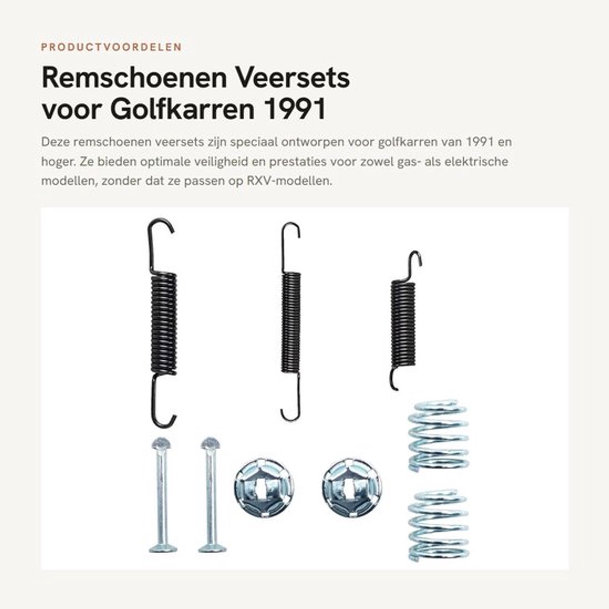 Remschoenen Veersets voor Golfkarren 1991 en Hoger