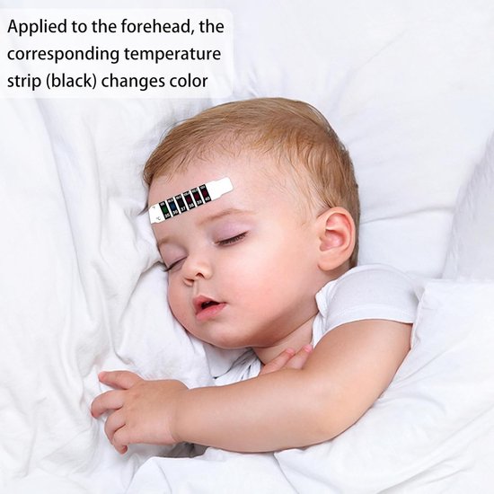 30 Stuks Voorhoofdstrips voor Baby's en Kinderen, Herbruikbare Thermometer Stickers, Nauwkeurige Temperatuurmeting en Kleurverandering — afbeelding 4
