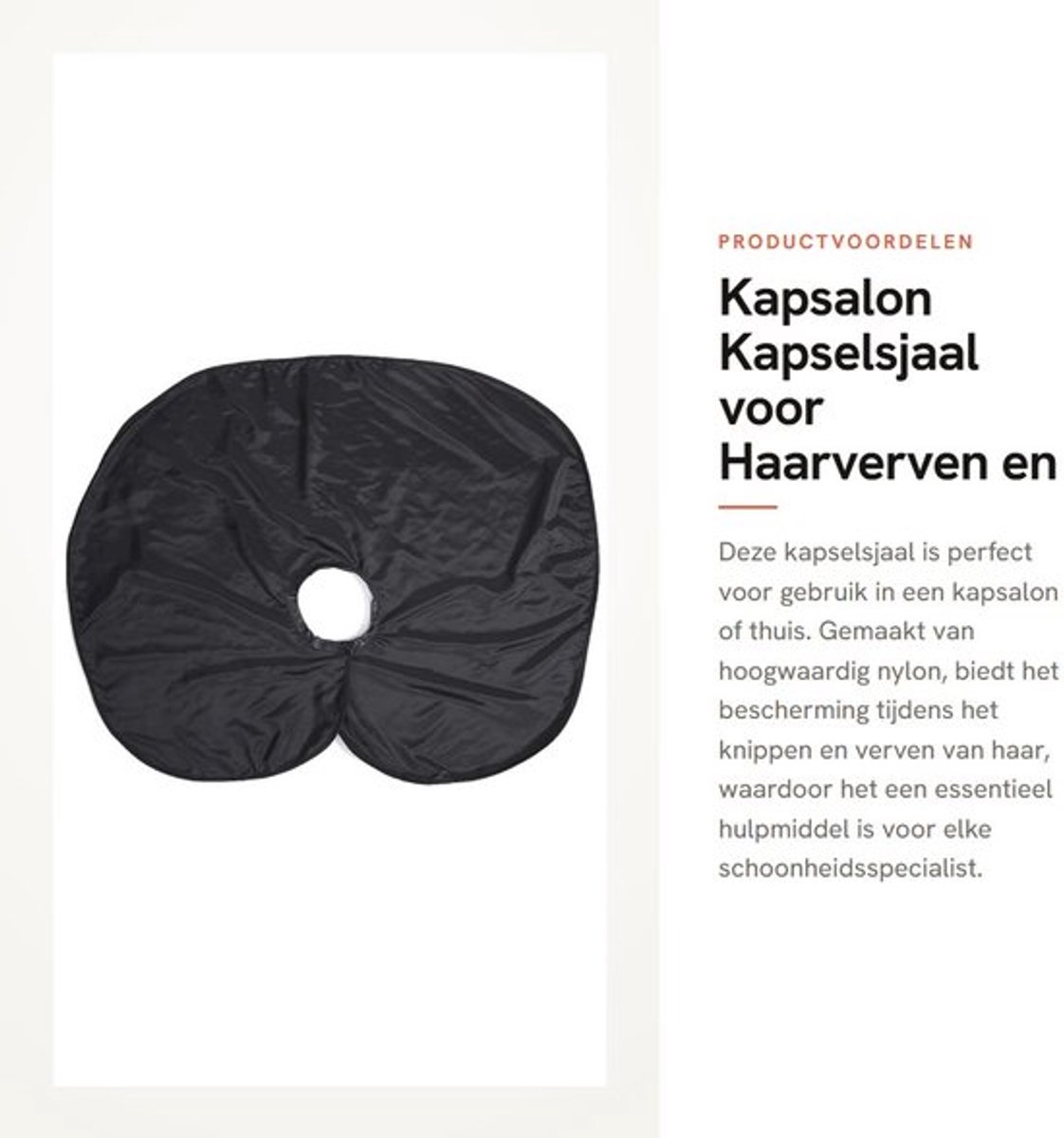 Kapsel Sjaal - Professioneel Gebruik - Kapsalon/Haarsalon - Waterdicht/Nylon - Antistatisch - Zacht/Fijn Materialen - Kapperssjaal