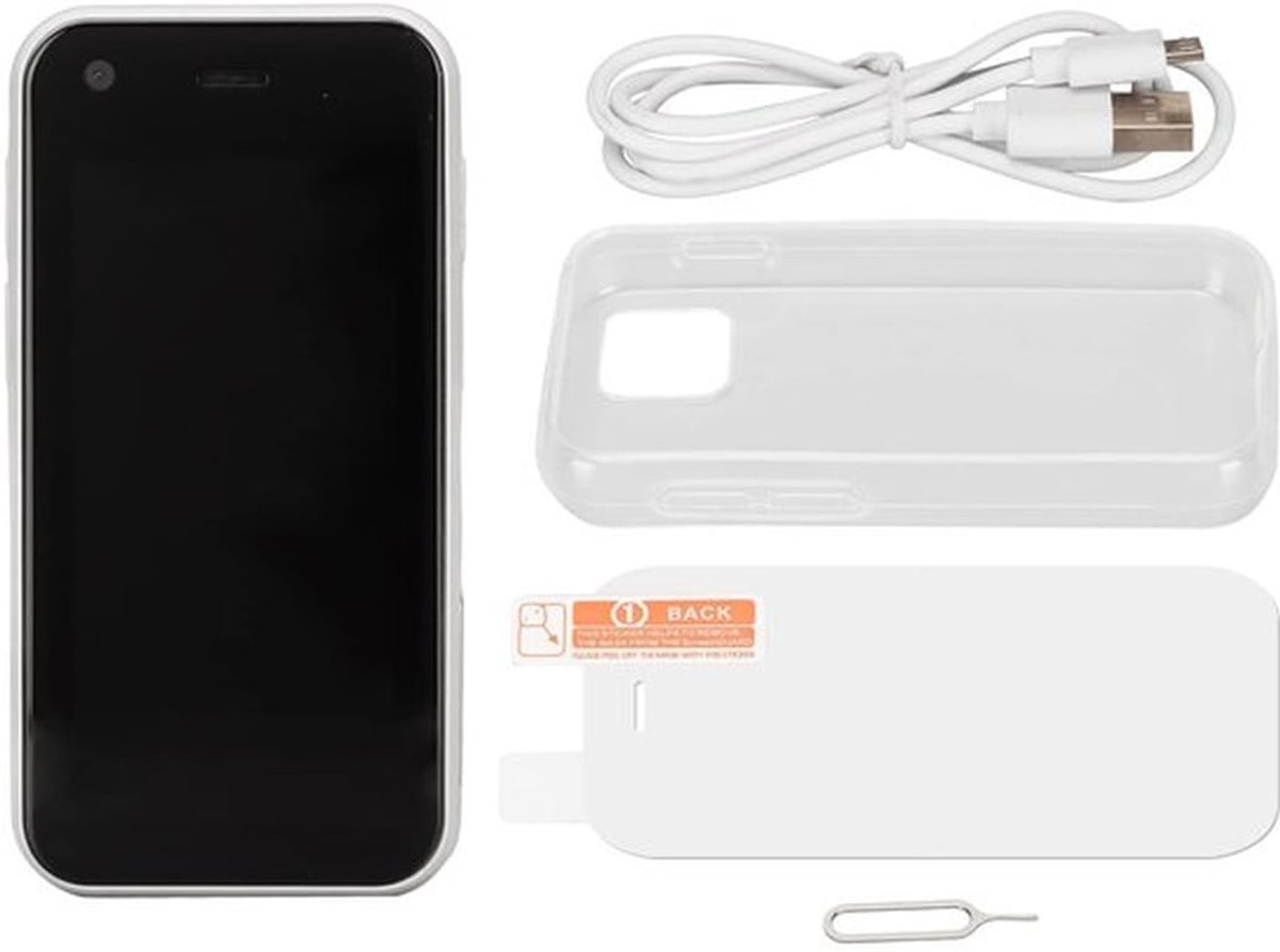 XS11 Mini-smartphone - 3G Internet - Ideaal voor onderweg - Parelwit - Lichtgewicht mobiel - Dubbele camera - Geschikt voor zakelijk gebr...
