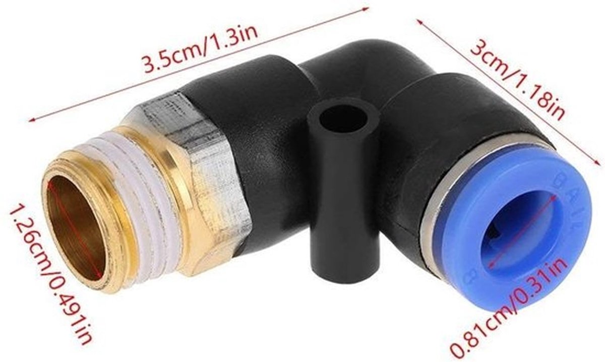 Pneumatische Snelle Koppelingen - 10pcs set - G1/4 adapter - Hoogwaardige kwaliteit - Eenvoudige installatie - Geschikt voor perslucht -...