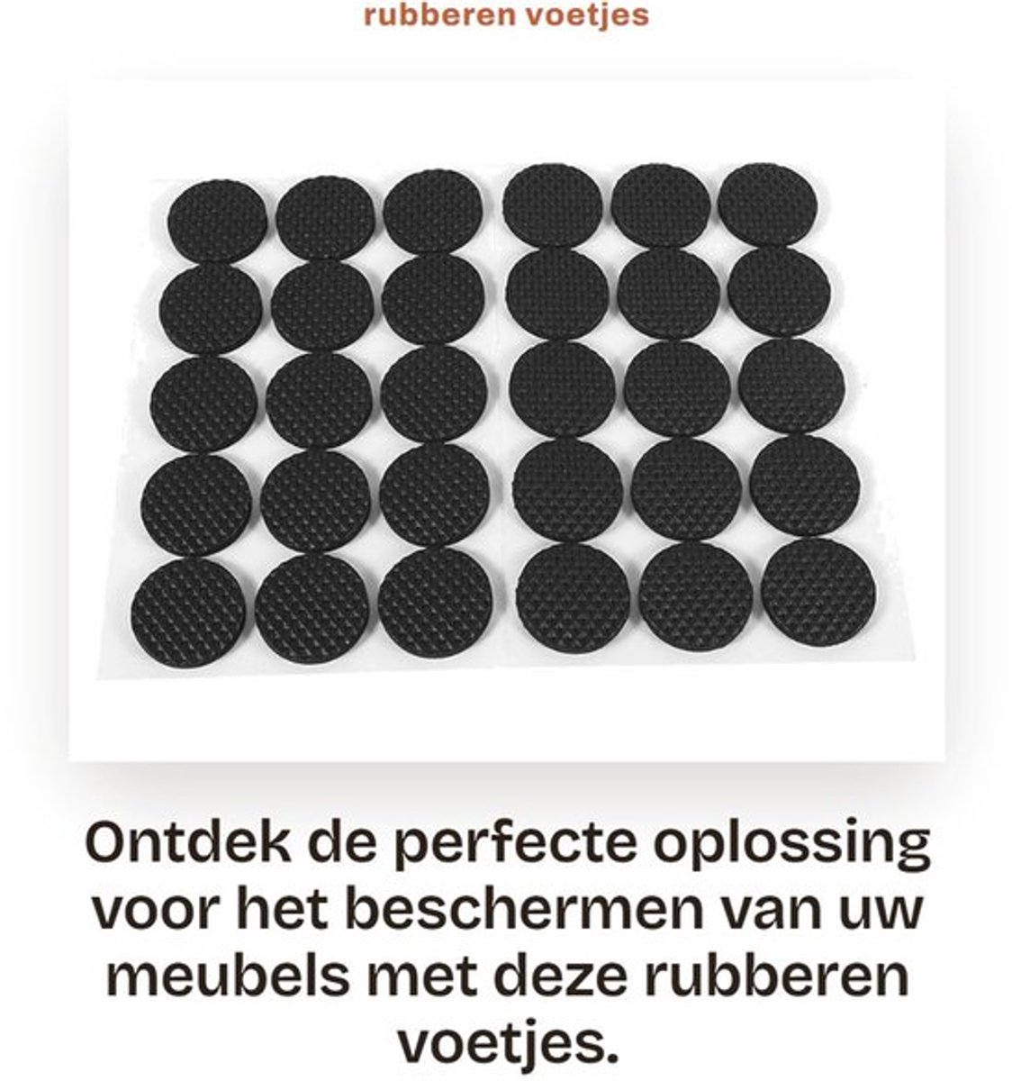 Meubelbescherming 30 Stuks - Antislip Kussentjes - Zelfklevende Voetjes - Ronde Rubber Voetjes - Verdikte Vilten Kussentjes - Voor Fauteuils - Meubelpads