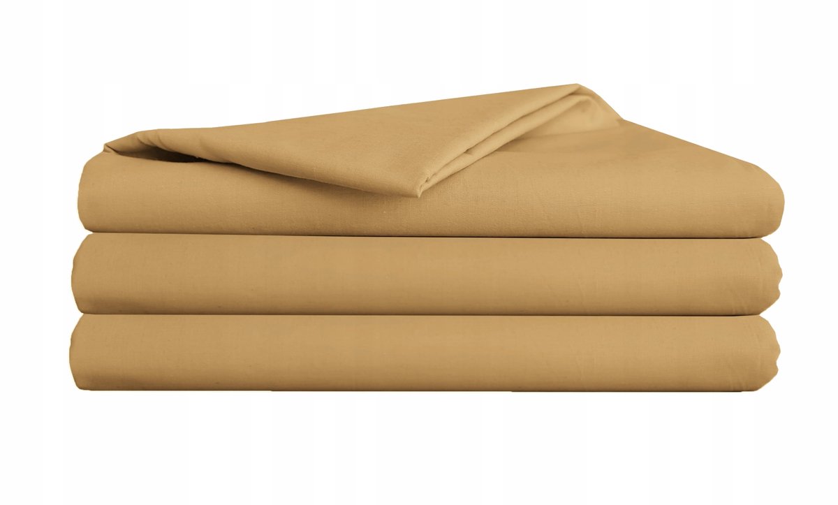 KONEY - Laken zonder elastiek 160 x 200 cm - katoen - Beige - 130-140 g/m²