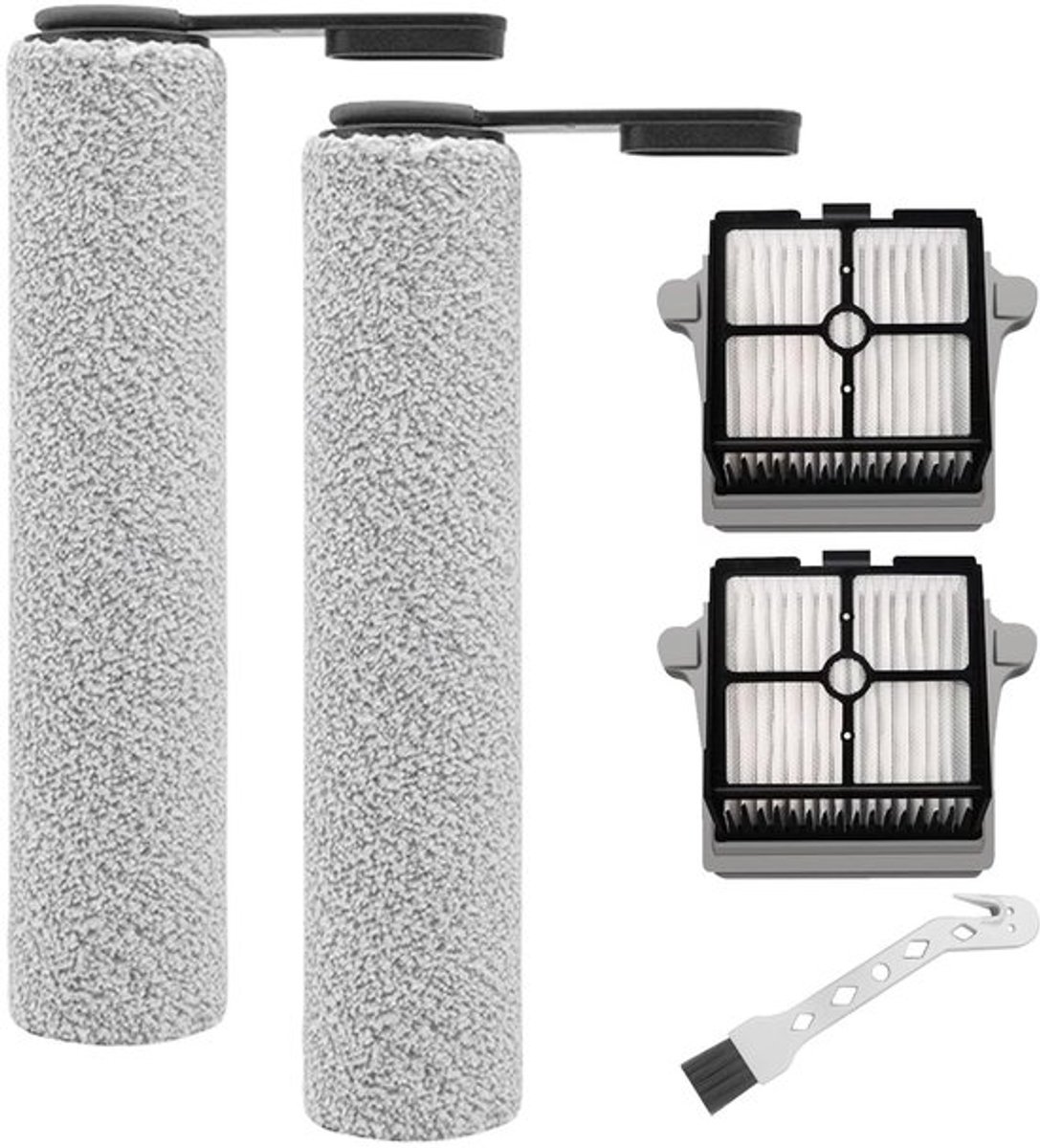 Borstelroller Reserveonderdelen - 2 Borstelrollen - 2 Filters - 1 Reinigingsborstel - Geschikt voor Tineco FLOOR ONE S7 PRO - Draadloze Stofzuiger - Stofzuigerborstel