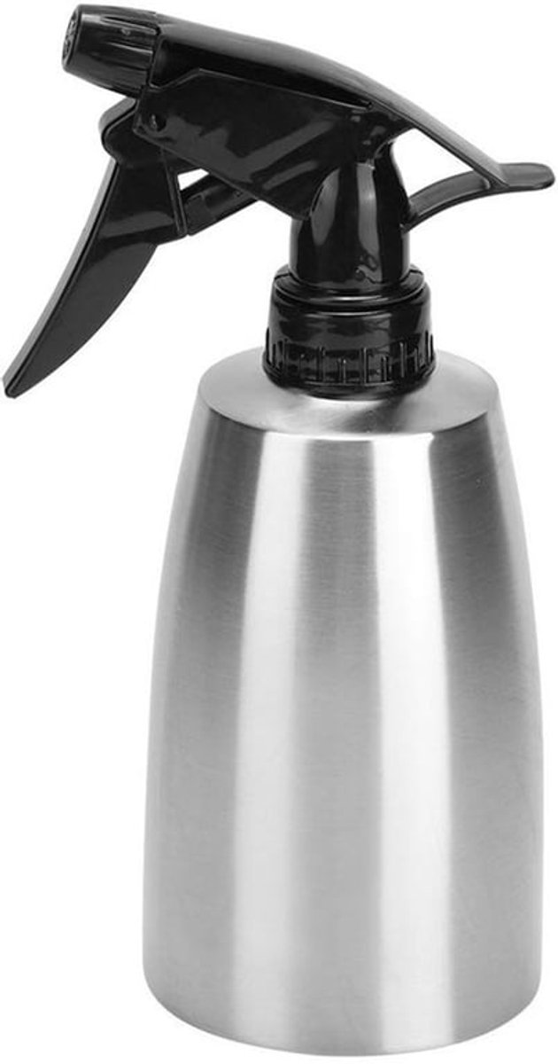 Watersproeier Roestvrij Staal - Verstelbaar Mondstuk - Ergonomisch Handvat - 400 Ml - Duurzaam - Voor Koken/Schoonmaken - Spuitfles