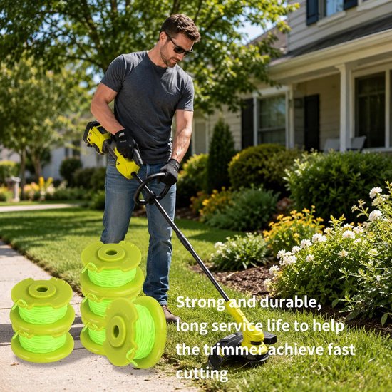 Grassnijder Draadspoel Set - 7 spoelen - 1 dop - Vervangspoelen met Deksel Geschikt voor Ryobi ONE+ 18V, 24V, 40V grastrimmer — afbeelding 5
