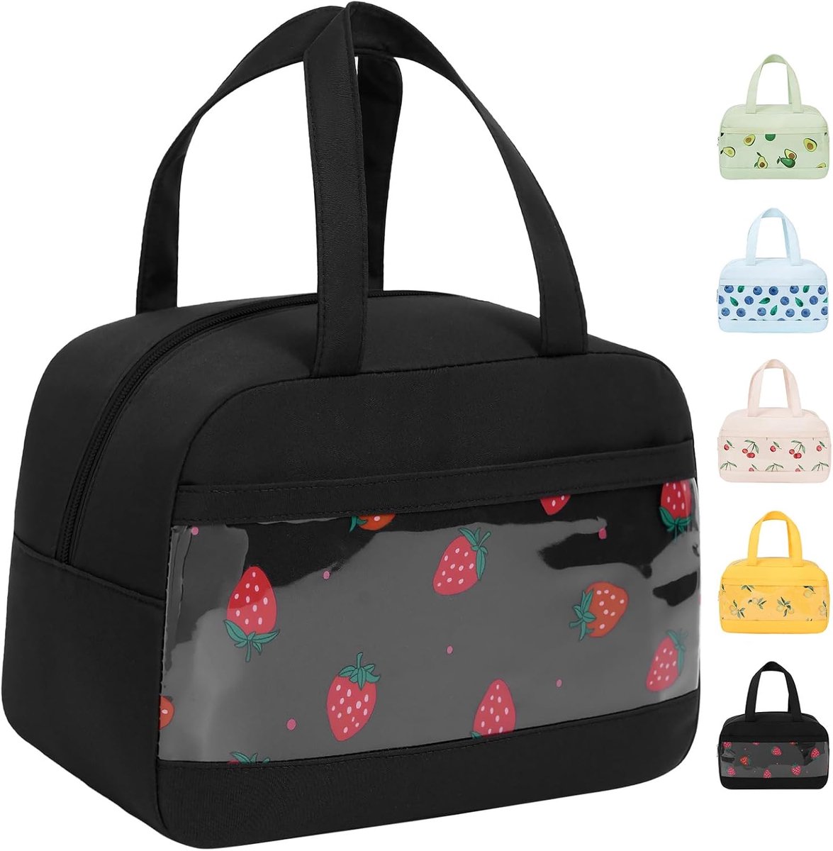 VHV-Lunchtas voor Dames en Kinderen - Herbruikbare Nylon Koeltas met - BPA-vrije Bento Tas voor Kantoor, School en Picknick