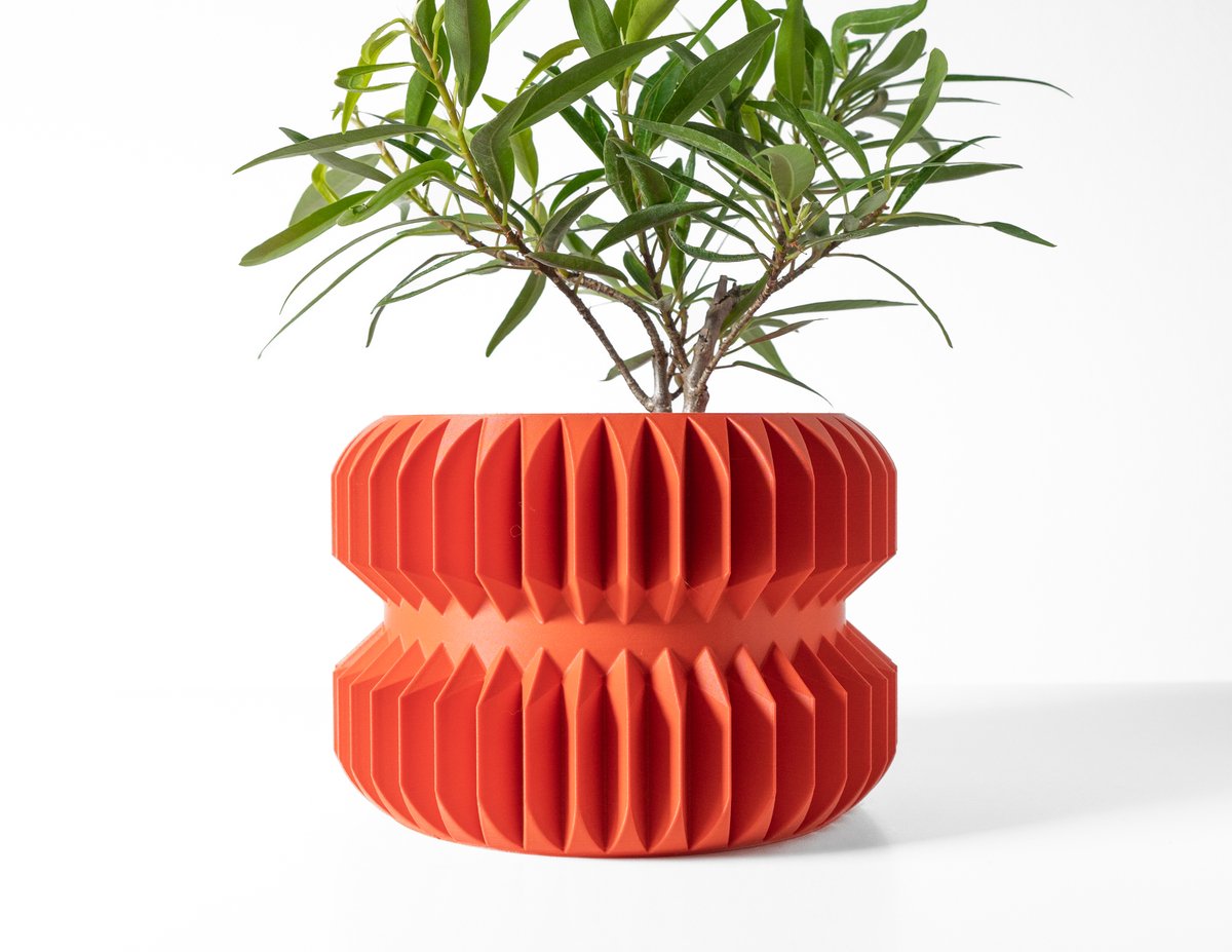 Skushy Pilas Bloempot - Moderne Designpot voor Kamerplanten - Sculpturale Plantenpot voor Woonkamer en Kantoor - Premium Woondecoratie