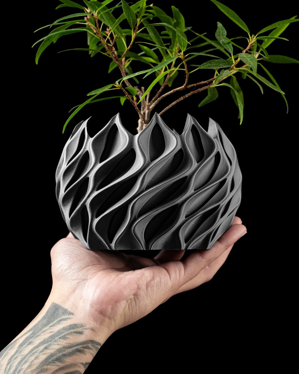 Skushy Twistedplanter Bloempot - Moderne Designpot voor Kamerplanten - Sculpturale Plantenpot voor Woonkamer en Kantoor - Premium Woondecoratie