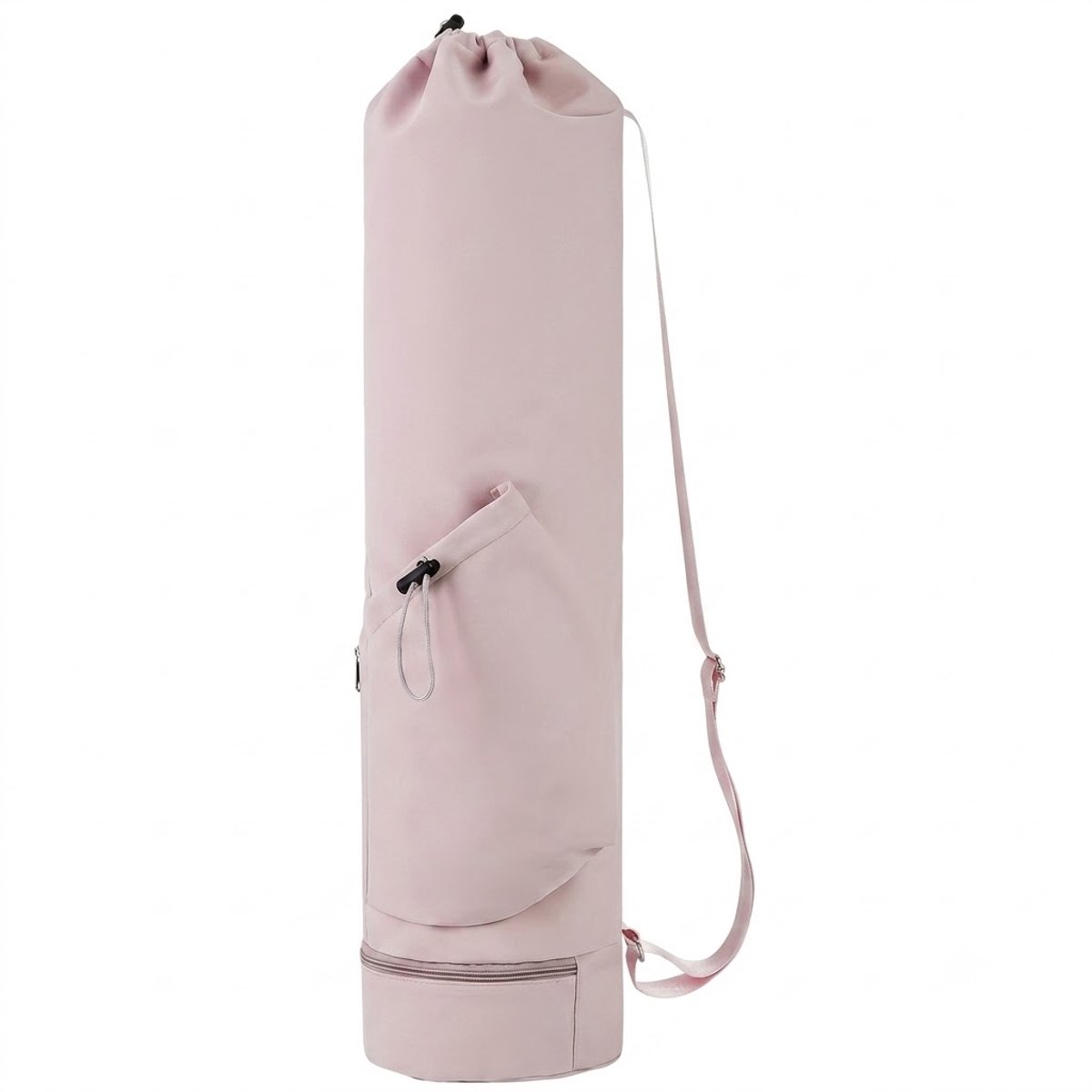 Roze yogamat tas dames en heren crossbody sporttas pilates tas met waterfleshouder opbergvakken verstelbare schouderband multifunctionele draagtas voor yogamat