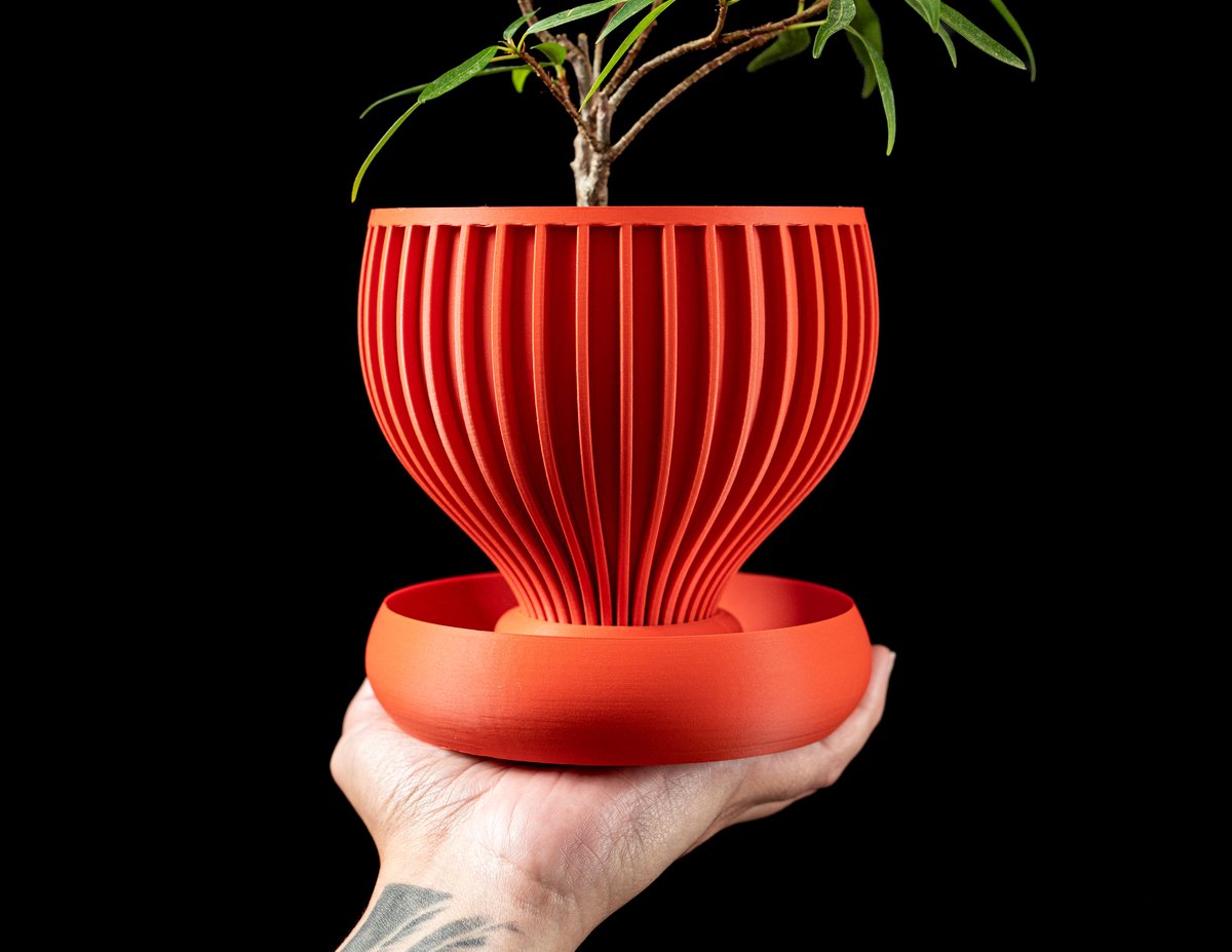 Skushy Yinplanter Bloempot - Moderne Designpot voor Kamerplanten - Sculpturale Plantenpot voor Woonkamer en Kantoor - Premium Woondecoratie