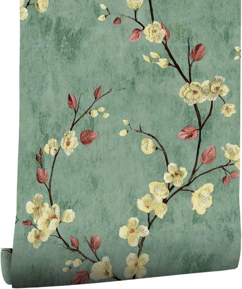 Zelfklevend behang - PVC folie - Groene bloemen - Perfect voor woonkamer en slaapkamer - SnelShoppen