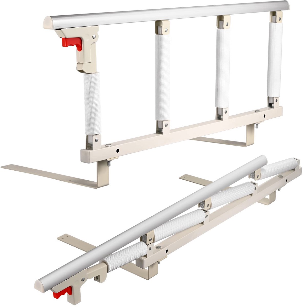 SnelShoppen - Opvouwbare Bedhek 97 x 40 cm, Veiligheidsbedrails voor Gehandicapten, Ziekenhuizen, Makkelijk te Gebruiken, Sleutelmechanisme, Stevig en