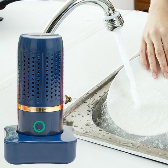 Fruitwasmachine - Draadloze Voedselzuiveraar Voor Groenten Vlees Rijst Zeevruchten - Draagbare Ultrasone Reiniger Voor Het Reinigen Van Keukenproducten - Voedselwasmachine - Multifunctioneel Reiniging - blauw — afbeelding 5