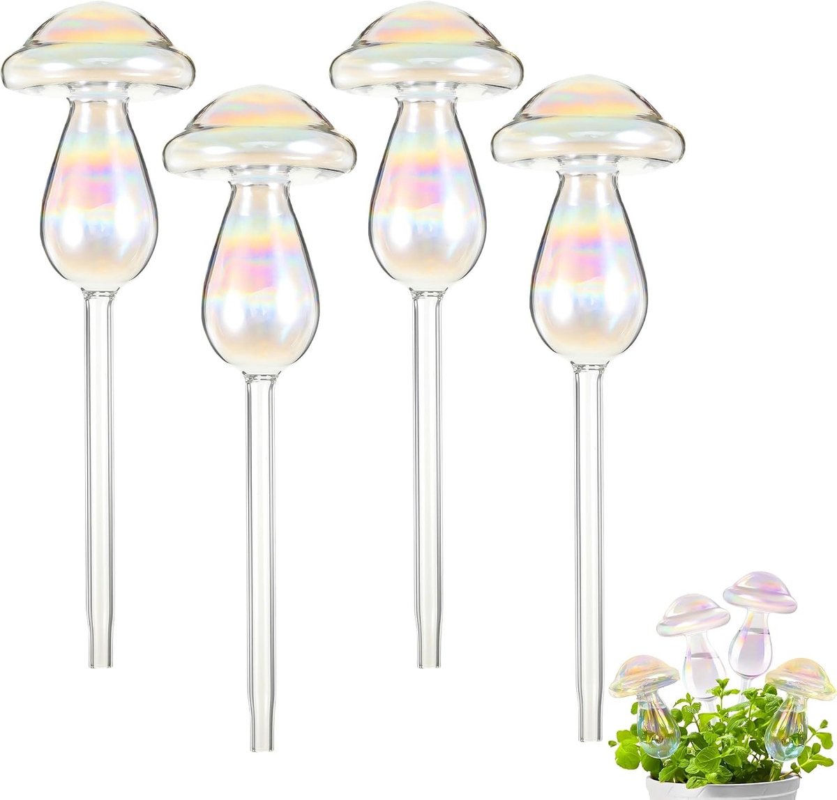 Grote kleurrijke gietballen - 4-pack zelfwaterende lampen voor binnenplanten, tuin en balkon decoratie
