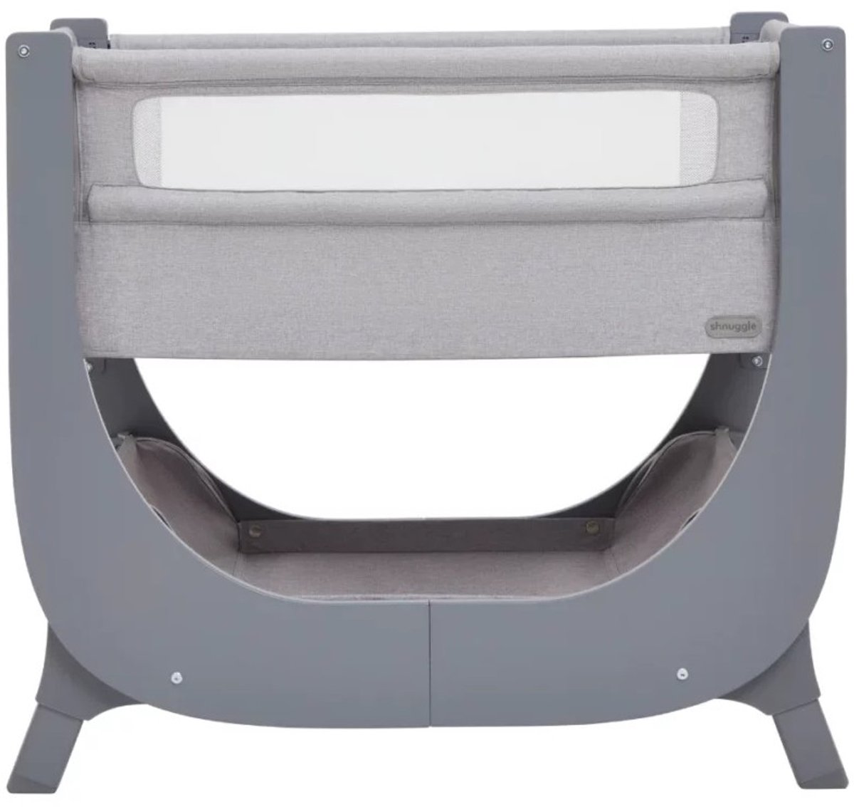 Shnuggle Air Lite Bedside Sleeper Grijs – Co-Sleeper & Vrijstaand Wiegje – Verstelbaar in Hoogte – Inclusief Matras