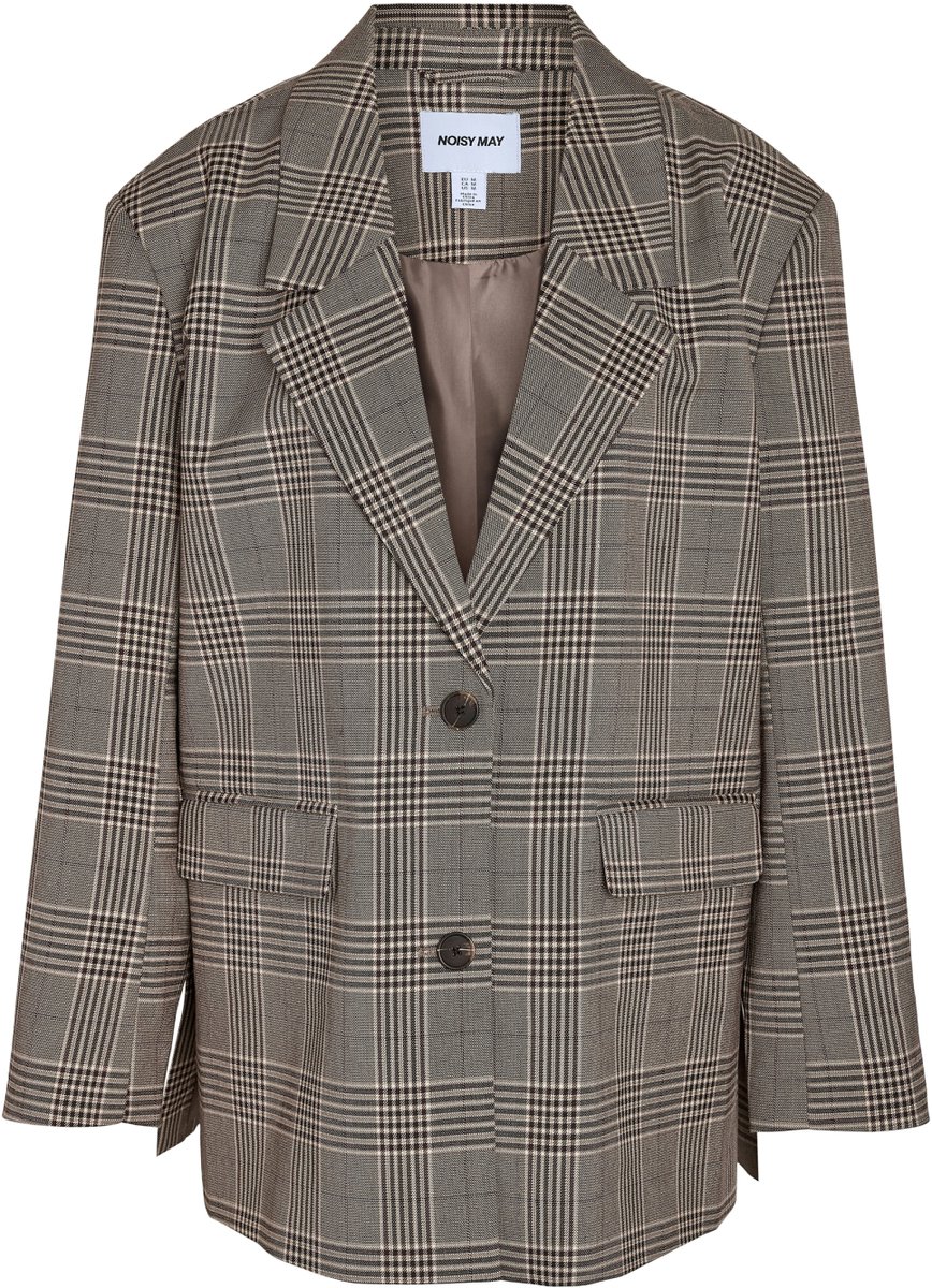 Noisy may Blazer Nmwera L/s Slit Blazer Tlr 27038196 Oatmeal/fig Dames Maat - L