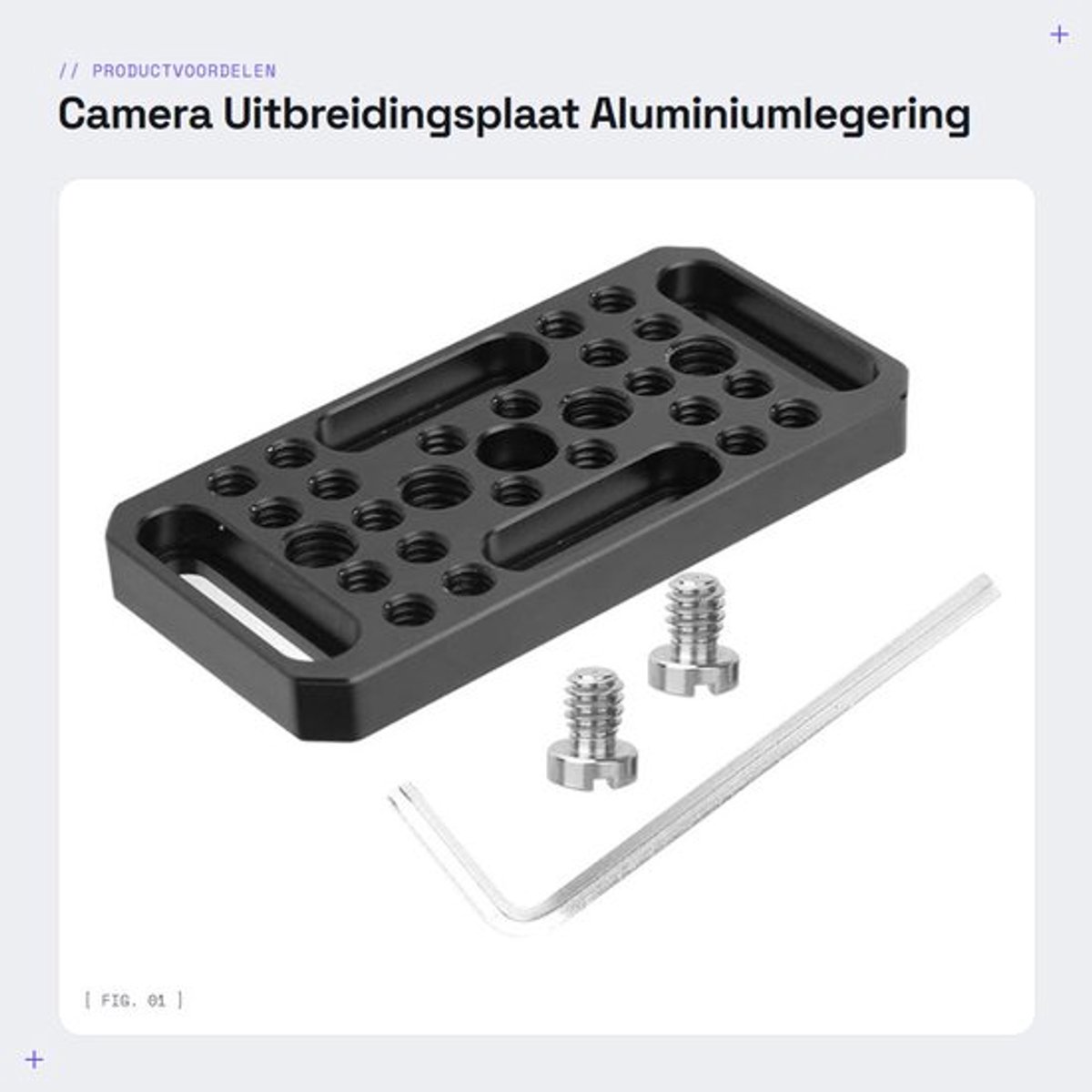 Uitbreidingsplaat Aluminiumlegering - Multifunctioneel - Camera - Eenvoudig - DSLR-camera - Lichtgewicht - Camera Plate