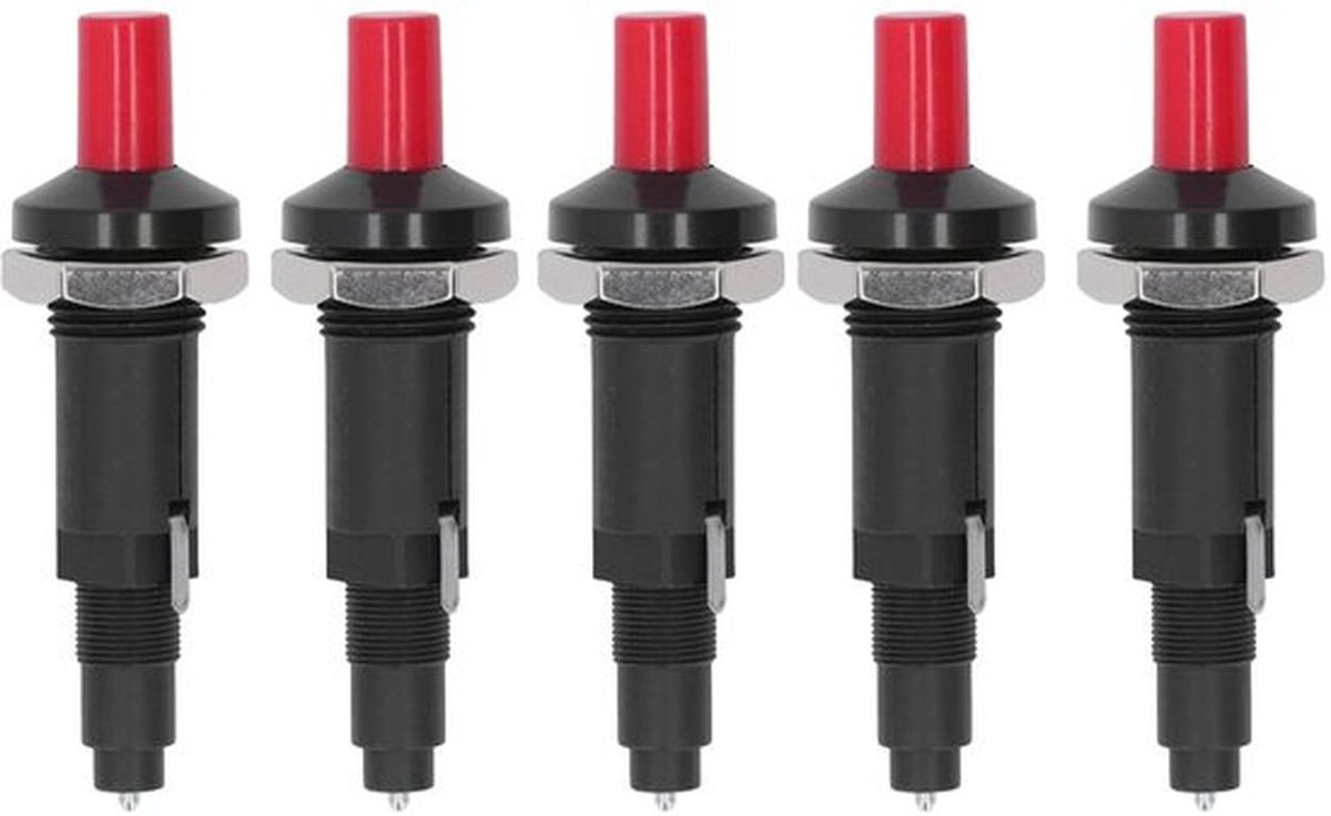 Ontsteker 5 Stuks - Piëzo Drukknop - Vervanging Kookcomponent - Geschikt voor Barbecue - Grill - Gas - Grillontsteker