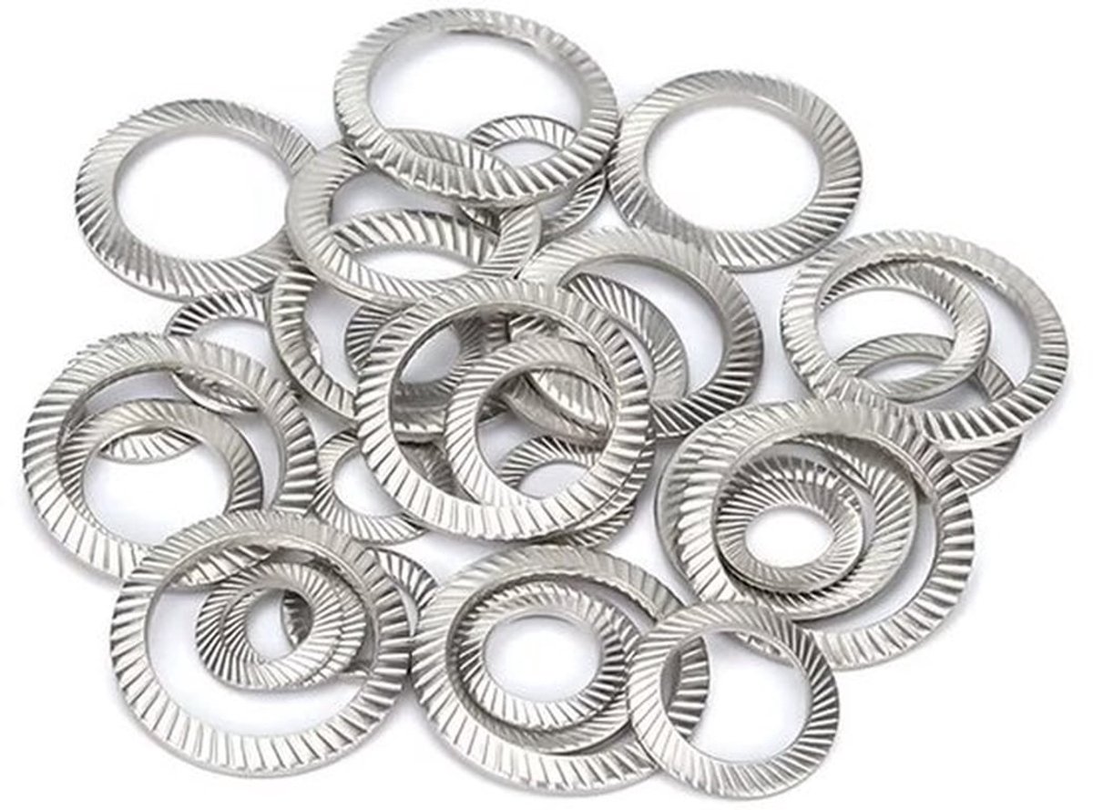 Sluitringen M18 x 27 mm - Vergrendelingsringen - Roestvrij Staal - 10 Stuks - Duurzaam - Hoge Kwaliteit - Vergrendelingsring