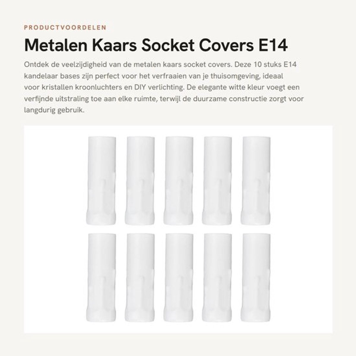 Kaarsenhouder E14 - 10 Stuks - Metalen Kaarslamphouder - Kandelaar Base - DIY Verlichting 