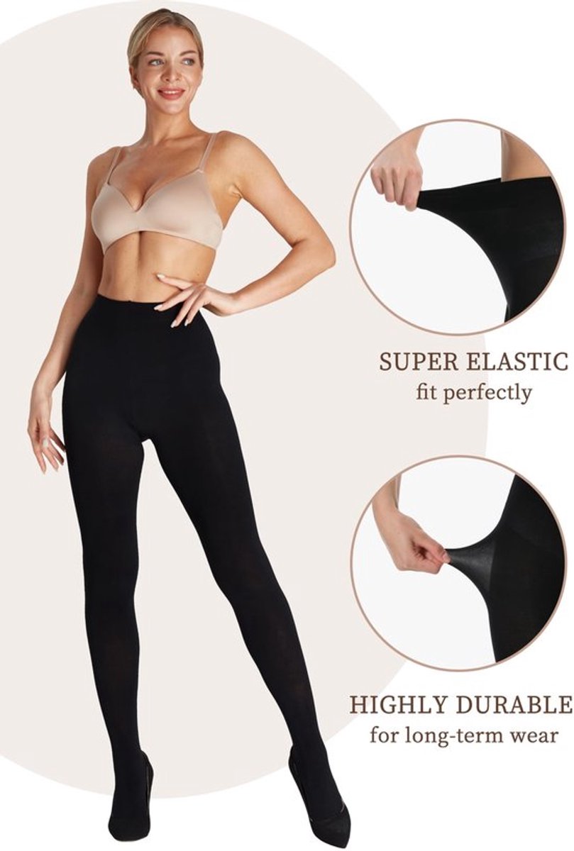 Panty 80D Hoge Taille - Ondoorzichtige Panty - Zachte & Elastische Panty - Damesmode - Comfortabele Kousen - Flatterende Afwerking