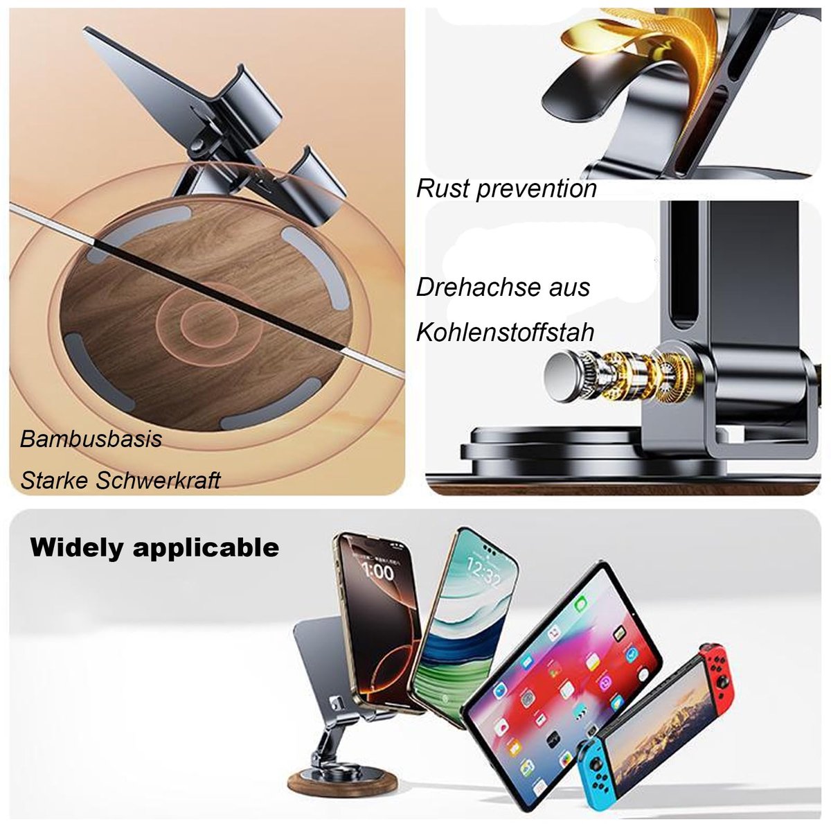 SnelShoppen - 2 stuks Inklapbare Controllerhouder voor Tafel, Houten Mobiele Telefoonhouder, Universele Game Controller Standaard, Hoofdtelefoonhouder — cadeau in Gadgets - foto 3