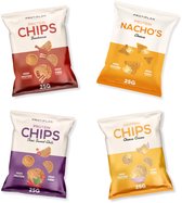 Protiplan - Mix Proteïne Chips - 5 x 25 g - Eiwitrijk Proefpakket