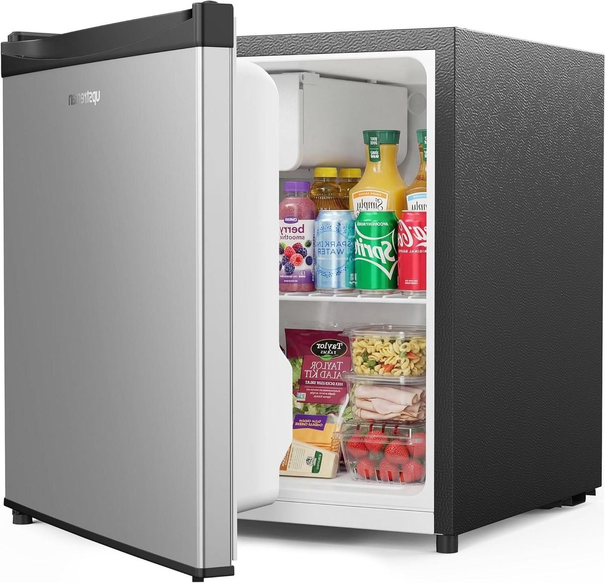 Mini Koelkast Compacte Koeler Dranken Koelen Energiebesparend Stil 46 Liter Roestvrij Staal