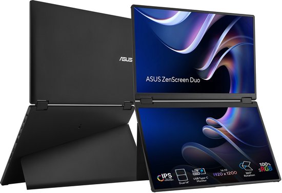 Asus ZenScreen Duo MB14FCD 360 graden draagbare 14 inch monitor