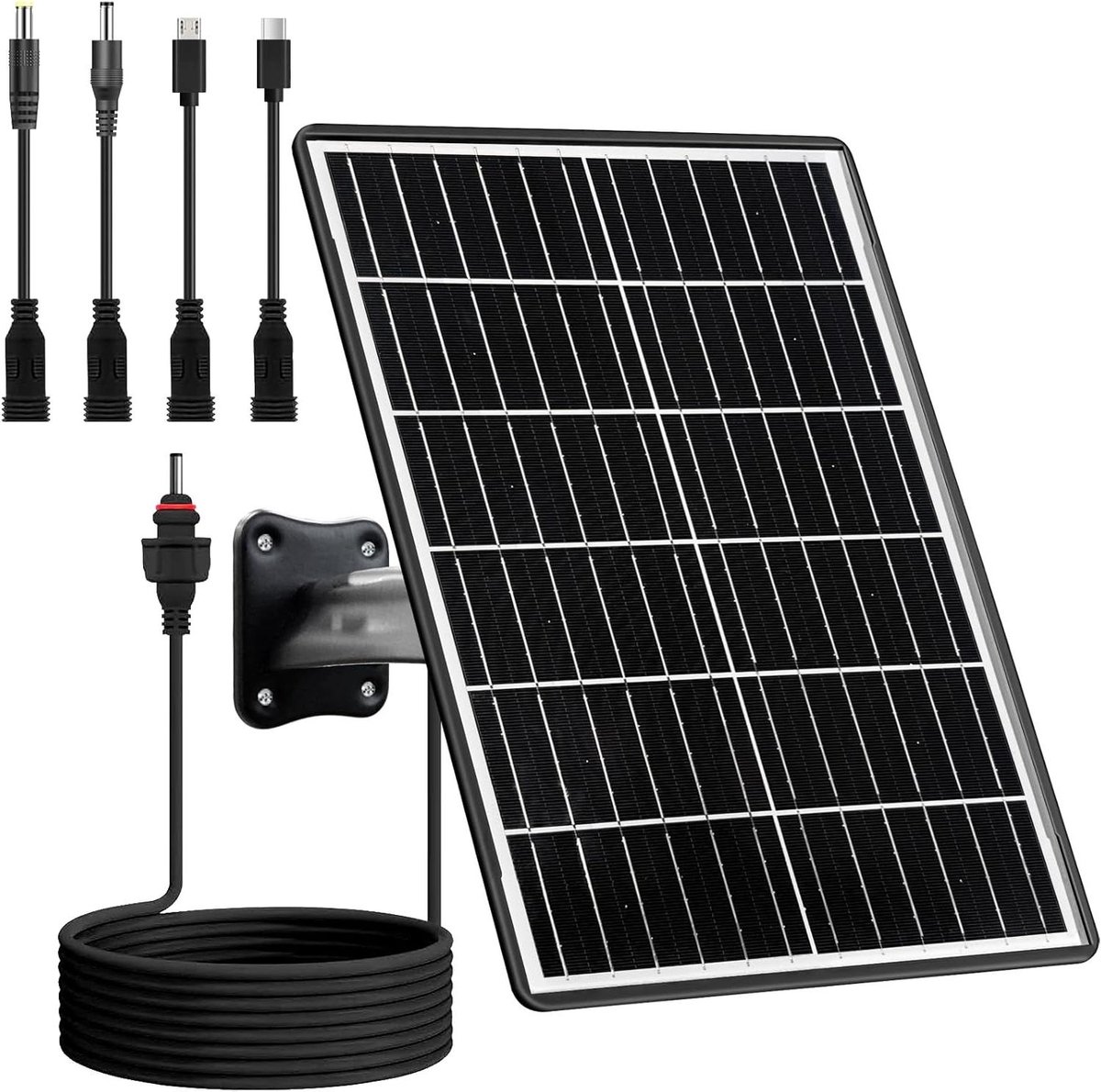 Zonnepaneel Kit - Draagbare Energie - Apparaten Opladen - Ingebouwde Batterij - 16000 mAh - Zwart
