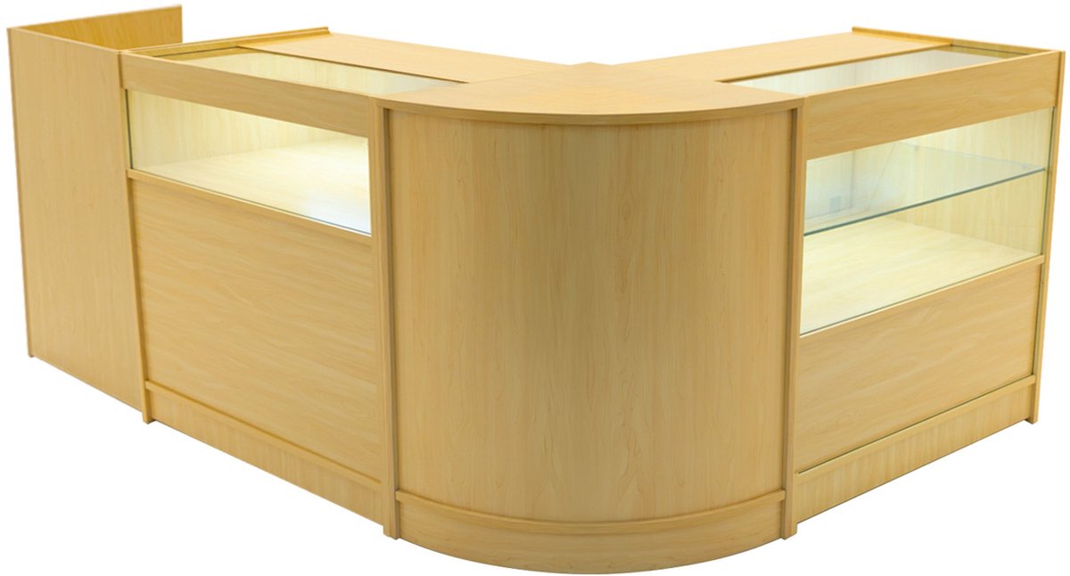 Gravity led winkelbalies set 4-delig - esdoorn - 90 & 60 cm - flatpack