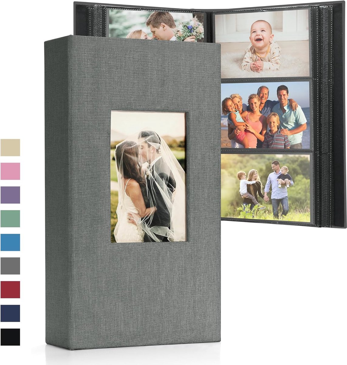 Fotoalbum 10 x 15 cm - linnen geheugenboek - 300 hoezen - ideaal voor jouw herinneringen - ShopVlot