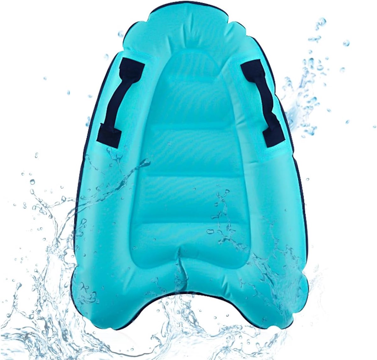 Opblaasbaar bodyboard, lichte draagbare zwemplank met handgrepen, opblaasbaar zwembad, float, surfplank, bodyboard, zwemhulp voor zwembad, strand, zomer, watersport voor volwassenen, 80 x 60 cm