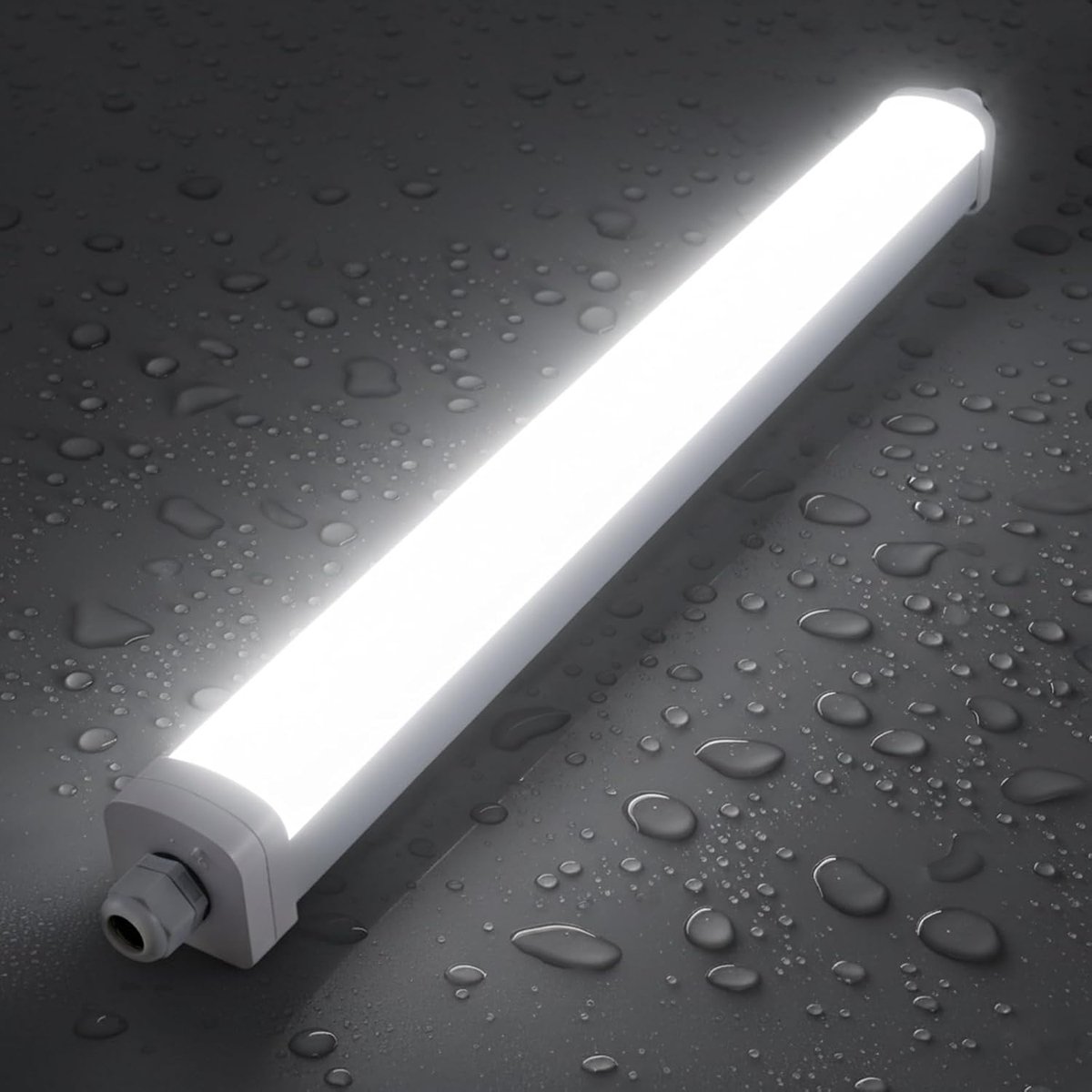 SnelShoppen - IP66 Waterdichte LED Plafondlamp 120cm 30W 4200 lumen - Vochtbestendig voor Tuin, Badkamer, Balkon, Magazijn, Kelder, Garage, Werkplaats