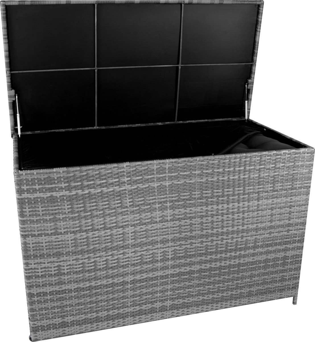 Kussenbox - rotan - 996 l - grijs