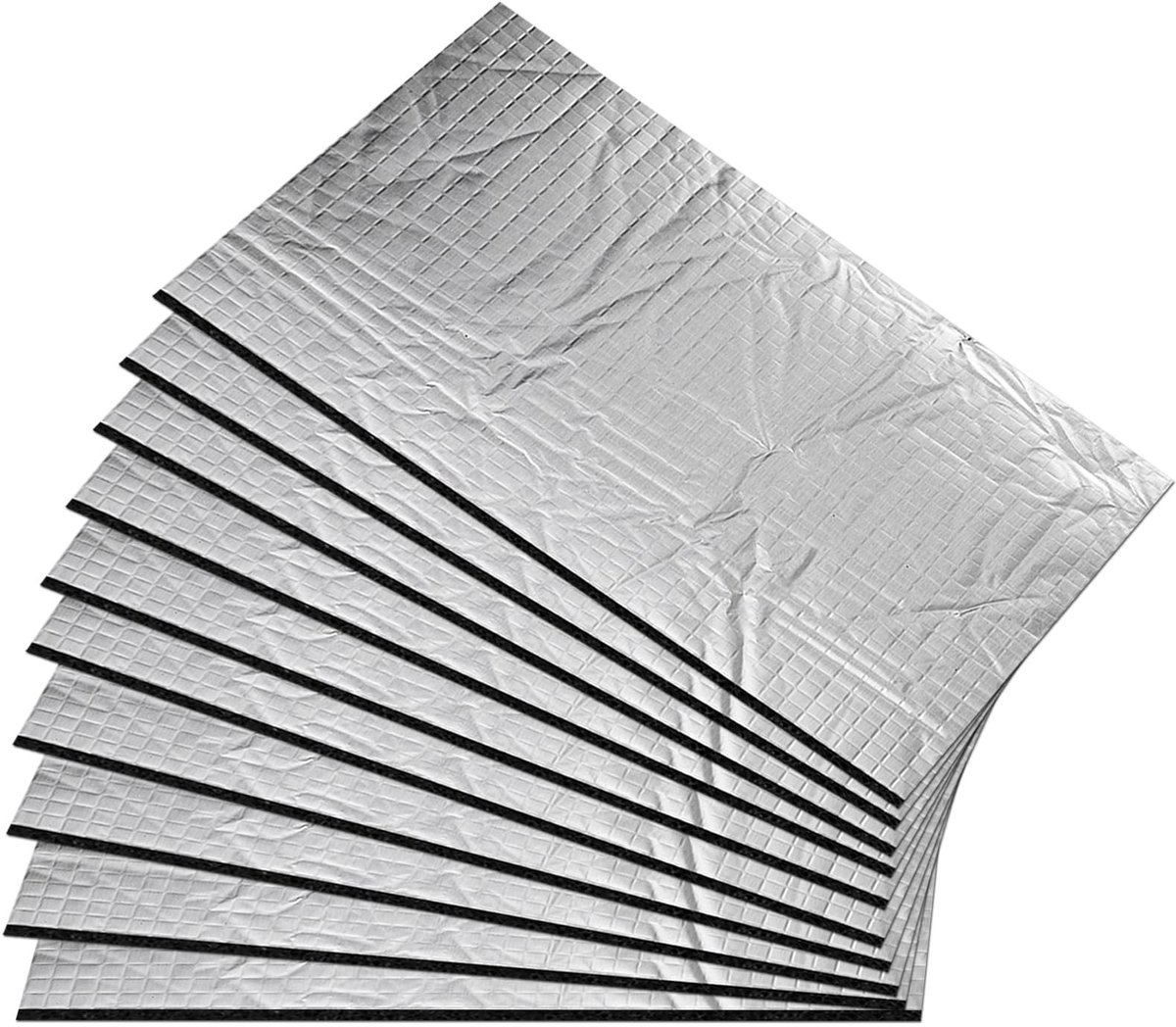 Dailygoods- Isolatiemat 10 stuks 250 x 180 x 7 mm - Zelfklevend - Vuurvast - Waterdicht - Geluidsisolatie - Warmte-isolatie