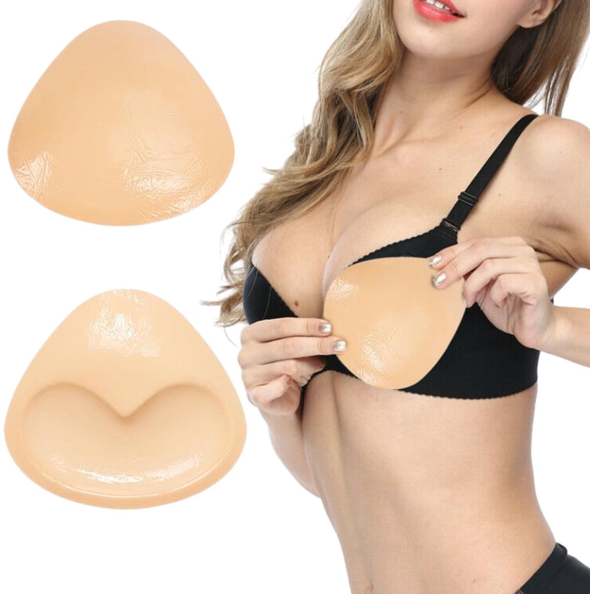 Dailygoods - 2 Stuks Zelfklevende Beha-Pads voor Extra Vulling en Steun